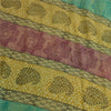 Sanskriti Vintage Sarees Multi Pure Georgette Silk Printed Sari 5yd Craft Sustainable Fabric