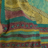 Sanskriti Vintage Sarees Multi Pure Georgette Silk Printed Sari 5yd Craft Sustainable Fabric