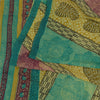 Sanskriti Vintage Sarees Multi Pure Georgette Silk Printed Sari 5yd Craft Sustainable Fabric