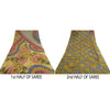 Sanskriti Vintage Sarees Multi Blend Georgette Printed Sari Floral Craft Sustainable Fabric