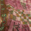 Sanskriti Vintage Sarees Indian Pink Pure Georgette Printed Sari Craft Sustainable Fabric