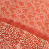 Sanskriti Vintage Sarees Red Pure Georgette Silk Printed Sari 5yd Craft Sustainable Fabric
