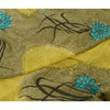 Sanskriti Vintage Sarees Green Pure Georgette Silk Printed Sari 5yd Craft Sustainable Fabric