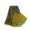 Sanskriti Vintage Sarees Green Pure Georgette Silk Printed Sari 5yd Craft Sustainable Fabric