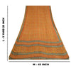 Sanskriti Vintage Sarees Orange Pure Georgette Silk Printed Sari Craft Sustainable Fabric
