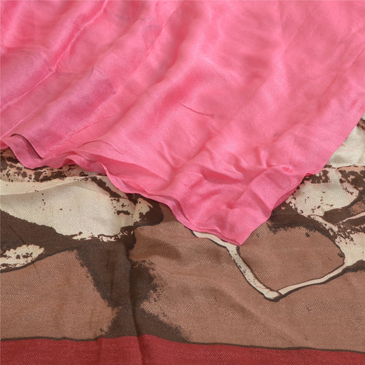 Sanskriti Vintage Sarees Indian Multi Blend Georgette Printed Sari Craft Sustainable Fabric