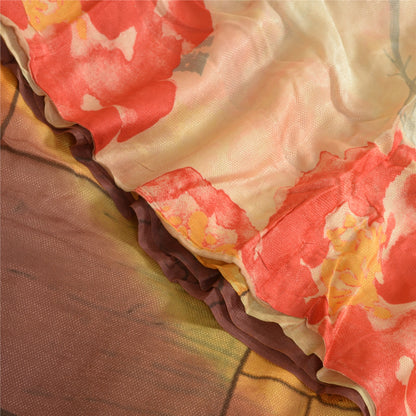 Sanskriti Vintage Sarees From India Multi Blend Silk Printed Sari Craft Sustainable Fabric