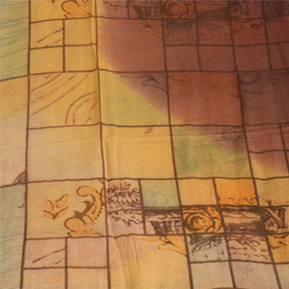 Sanskriti Vintage Sarees From India Multi Blend Silk Printed Sari Craft Sustainable Fabric