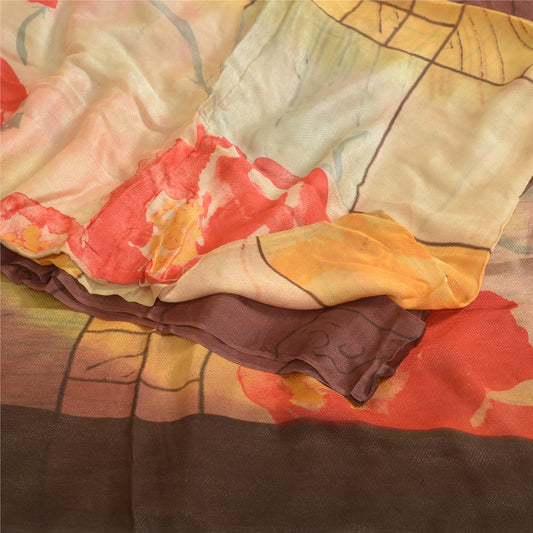 Sanskriti Vintage Sarees From India Multi Blend Silk Printed Sari Craft Sustainable Fabric