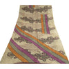 Sanskriti Vintage Sarees Ivory Pure Georgette Silk Printed Sari 5yd Craft Sustainable Fabric