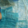 Sanskriti Vintage Sarees Indian Blue Blend Georgette Printed Sari Craft Sustainable Fabric