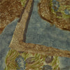 Sanskriti Vintage Sarees Brown/Blue Pure Georgette Silk Print Sari Craft Sustainable Fabric