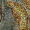 Sanskriti Vintage Sarees Brown/Blue Pure Georgette Silk Print Sari Craft Sustainable Fabric