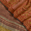 Sanskriti Vintage Sarees Multi Pure Georgette Silk Printed Sari 5yd Craft Sustainable Fabric