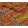 Sanskriti Vintage Sarees Multi Pure Georgette Silk Printed Sari 5yd Craft Sustainable Fabric
