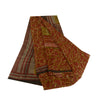 Sanskriti Vintage Sarees Multi Pure Georgette Silk Printed Sari 5yd Craft Sustainable Fabric