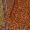 Sanskriti Vintage Sarees Multi Pure Georgette Silk Printed Sari 5yd Craft Sustainable Fabric