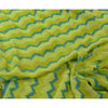 Sanskriti Vintage Sarees Green Pure Georgette Silk Printed Sari 5yd Craft Sustainable Fabric