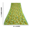 Sanskriti Vintage Sarees Green Pure Georgette Silk Printed Sari 5yd Craft Sustainable Fabric