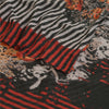 Sanskriti Vintage Sarees Black/Red Pure Georgette Silk Printed Sari Craft Sustainable Fabric