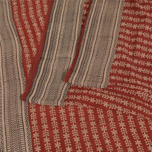 Load image into Gallery viewer, Sanskriti Vintage Sarees Red Hand Block Printed Pure Georgette Silk Sari Fabric
