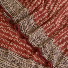 Load image into Gallery viewer, Sanskriti Vintage Sarees Red Hand Block Printed Pure Georgette Silk Sari Fabric
