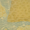 Sanskriti Vintage Sarees Gray/Cream Printed Pure Georgette Silk Sari 5yd Sustainable Fabric