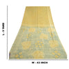 Sanskriti Vintage Sarees Gray/Cream Printed Pure Georgette Silk Sari 5yd Sustainable Fabric
