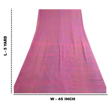 Load image into Gallery viewer, Sanskriti Vintage Sarees Purple Bandhani Print Pure Georgette Sari Craft Fabric
