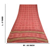 Sanskriti Vintage Sarees BlushPink Pure Georgette Silk Printed Sari Craft Sustainable Fabric