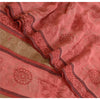 Sanskriti Vintage Sarees BlushPink Pure Georgette Silk Printed Sari Craft Sustainable Fabric