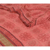 Sanskriti Vintage Sarees BlushPink Pure Georgette Silk Printed Sari Craft Sustainable Fabric