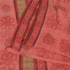 Sanskriti Vintage Sarees BlushPink Pure Georgette Silk Printed Sari Craft Sustainable Fabric