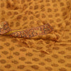 Sanskriti Vintage Sarees Saffron Pure Georgette Silk Printed Sari Craft Sustainable Fabric