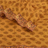 Sanskriti Vintage Sarees Saffron Pure Georgette Silk Printed Sari Craft Sustainable Fabric