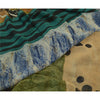 Sanskriti Vintage Sarees Multicolor Pure Georgette Silk Printed Sari 5yd Sustainable Fabric