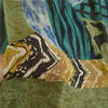 Sanskriti Vintage Sarees Multicolor Pure Georgette Silk Printed Sari 5yd Sustainable Fabric
