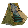 Sanskriti Vintage Sarees Multicolor Pure Georgette Silk Printed Sari 5yd Sustainable Fabric