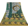 Sanskriti Vintage Sarees Multicolor Pure Georgette Silk Printed Sari 5yd Sustainable Fabric