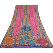 Load image into Gallery viewer, Sanskriti Vintage Sarees Multi Pure Georgette Silk Printed Sari 6yd Craft Fabric
