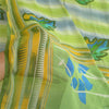 Sanskriti Vintage Sarees Green Pure Georgette Silk Printed Sari 5yd Craft Sustainable Fabric