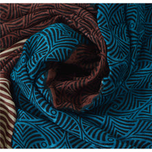 Load image into Gallery viewer, Sanskriti Vintage Printed Blend Georgette Saree 5 Yard Sari Craft Decor Fabric
