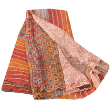 Load image into Gallery viewer, Sanskriti Vintage Saree 100% Pure Georgette Silk Printed Craft Decor 5 Yd Sari
