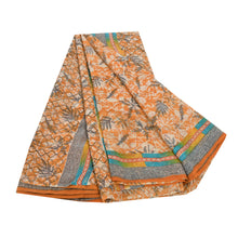 Load image into Gallery viewer, Sanskriti Vintage Peach Saree Pure Georgette Silk Printed Sari Craft Soft Fabric
