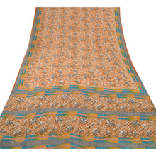 Load image into Gallery viewer, Sanskriti Vintage Peach Saree Pure Georgette Silk Printed Sari Craft Soft Fabric
