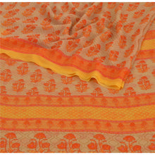 Load image into Gallery viewer, Sanskriti Vintage Orange Bollywood Saree Georgette 5 Yd Soft Fabric Printed Sari
