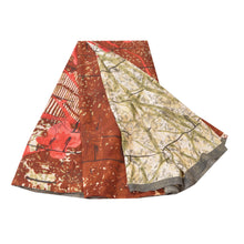 Load image into Gallery viewer, Sanskriti Vintage Printed Saree Cream Georgette Craft Decor Fabric Cream Sari
