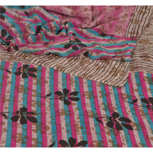 Load image into Gallery viewer, Sanskriti Vintage Pink Saree 100% Pure Georgette Silk Printed Sari Craft Fabric
