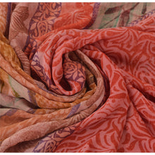Load image into Gallery viewer, Sanskriti Vintage Red Saree Blend Georgette Printed Sari 5 Yd Craft Soft Fabric
