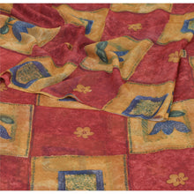 Load image into Gallery viewer, Sanskriti Vintage Red Saree Georgette Printed Sari 5 Yard Craft 5Yd Fabric
